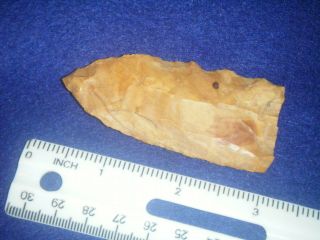 3 In.  Authentic Arrowhead,  - - Paleo Fluted Clovis From Arkansas