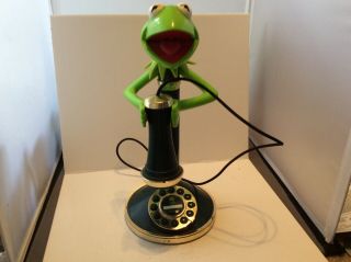 Telemania Vintage Kermit The Frog Old Time Candlestick Phone T0798