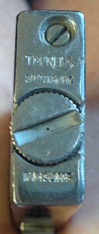 vintage silver plated THORENS Lighter FAB SWISS Switzerland 3