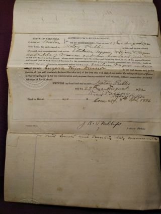 1892 DR.  PHILO ' S DEED WITH BENTON COUNTY,  ARK SEAL 3