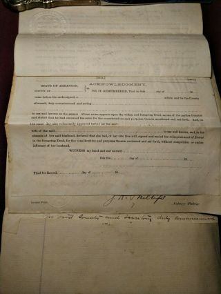 1892 DR.  PHILO ' S DEED WITH BENTON COUNTY,  ARK SEAL 4