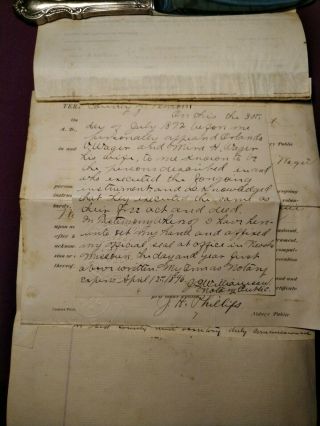 1892 DR.  PHILO ' S DEED WITH BENTON COUNTY,  ARK SEAL 5