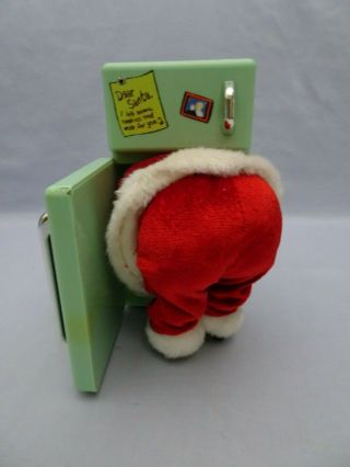 Gemmy Novelty Santa Claus In Open Fridge Refrigerator Christmas Figure Talking
