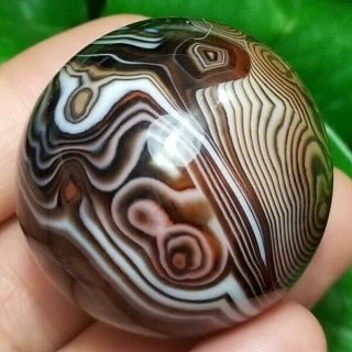 36mm Natural Uruguay Crazy Lace Agate Gemstone Energy Healing Ball.