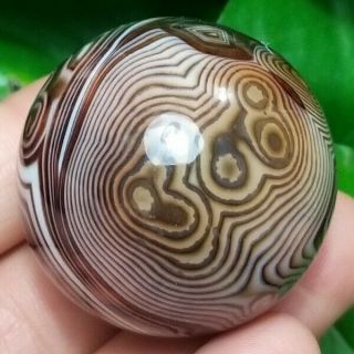 36MM Natural Uruguay Crazy Lace Agate Gemstone Energy Healing Ball. 2