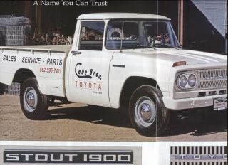 1966 Toyota Stout 1900 Pickup Truck 4 Pg Color Article
