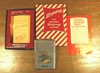 Vintage Zippo Lighter Near Nib.  Tomlinson Refrigeration & Supply Co