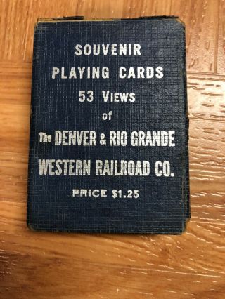 Antique Souvenir Playing Cards Denver & Rio Grande Western Railroad Complete 53