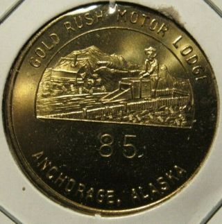 1967 Gold Rush Motor Lodge Anchorage,  Ak Alaska Purchase Centennial Token