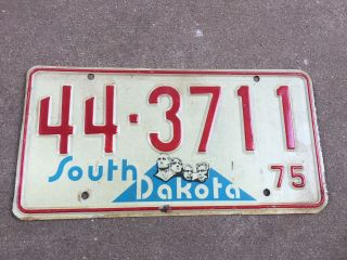 1975 Lincoln County South Dakota License Plate