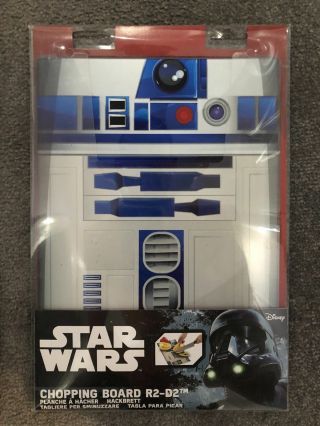 Officially Licensed Star Wars R2 - D2 Glass Chopping Cutting Board