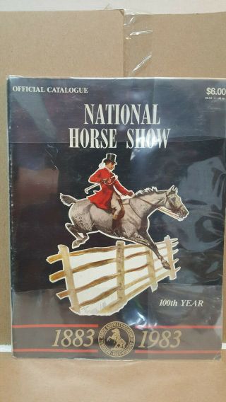 Rare " 1983 " National Horse Show Program - 100th Year - Madison Square Garden Nyc