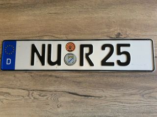 Germany License Plate - Bayern Bavaria - Nu R 25