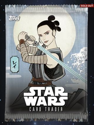 Star Wars Card Trader: Rare Rey Tier A Pack Art - Ukiyo - E -