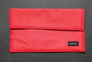 Swiss Air Red Pouch W Flap Closure 24 X 13 Cm / 9.  44 X 5.  11 Inches