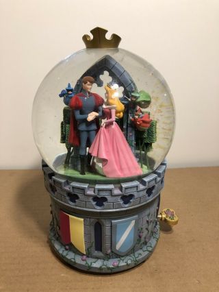 Disney Store Sleeping Beauty Musical Snow Globe Water Globe Once Upon A Dream