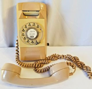 Vintage Rotary Dial Wall Mount Phone Automatic Electric STARLITE Beige GTE 2