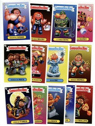 2019 Topps Gpk Wwe Complete Set 13 Cards Garbage Pail Kids Rousey Lynch