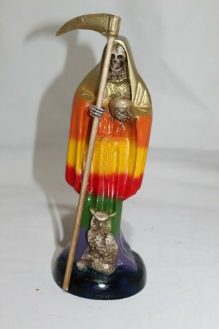 808 Statue Lady Santa Muerte 7 Colors 9 " Holy Death Santisima Señora Preparada