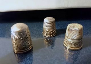 Sterling Silver Thimbles (3)