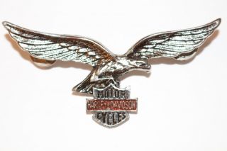 Vintage Harley Davidson Motorcycle Wing Pin Badge