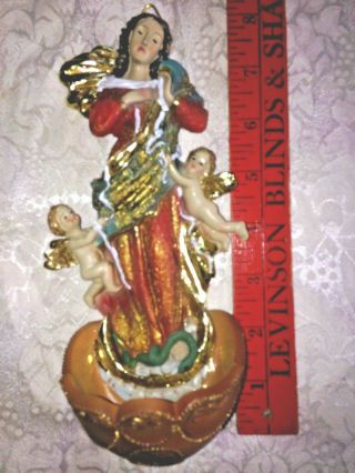 Mary Untier (undoer) Of Knots Holy Water Font,  Large 8 "