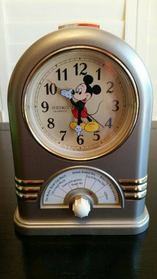 Vintage Seiko Walt Disney Mickey Mouse Musical alarm Clock Jukebox 2