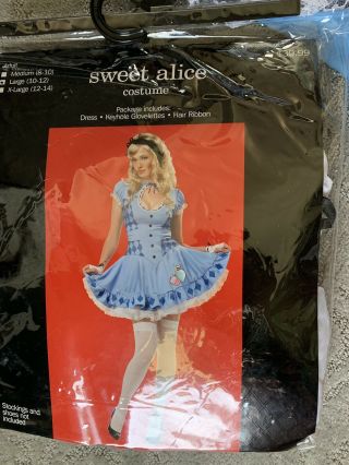 Alice In Wonderland Halloween Costume Size Large