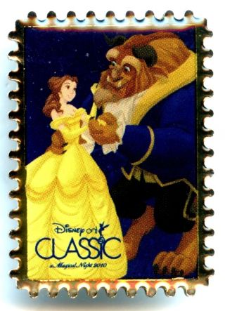 Japan Disney On Classic " A Magical Night " Belle & Beast Dancing Pin