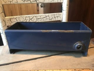 Antique Water Tank Cast Iron For Wood Stove Blue Enameled