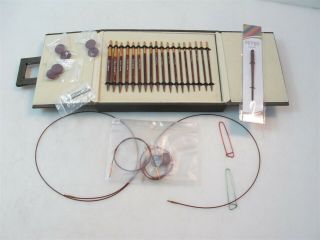 Vintage Knitters Pride Interchangeable Set Of Knitting Needles In Carry Case