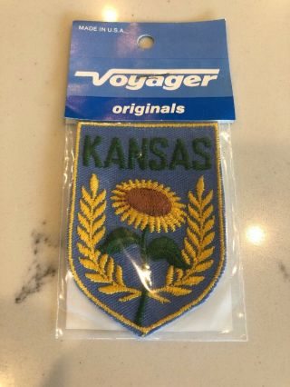 Vtg Voyager Kansas Patch Sunflower A