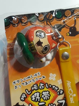 Manekineko Daruma Aristocrat Neko Japanese Cat bell charm keychain phone strap 2