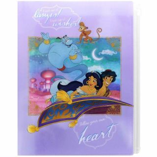 Disney Aladdin Princess Jasmine Genie 6 Pocket Clear File Folder School Supplies