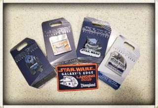 Disney Park Disneyland Star Wars Galaxys Edge Ap & Limited Edition Pins & Patch