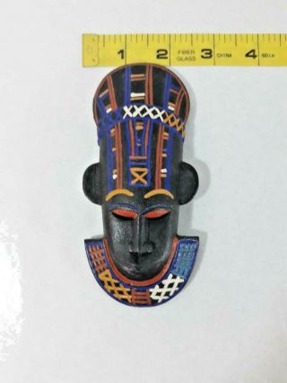 Vintage Handcrafted Wooden African Tribal Mask 6 Inch Ships