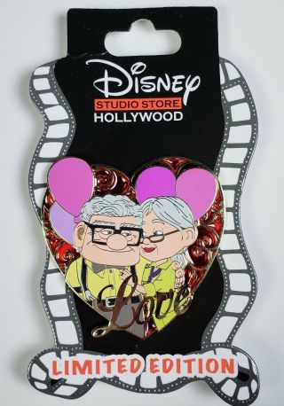 Disney Pin Dssh Dsf Language Of Love Carl & Ellie Le 300 Oc Up Valentines Day