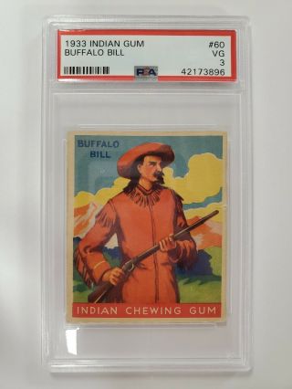 1933 Indian Gum 60 Buffalo Bill Psa 3