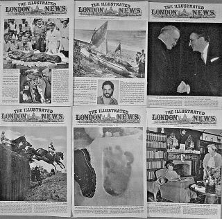 6) Illust London News 1947 - 53 Korean War / Abominable Snowman / Coelacanth Fish