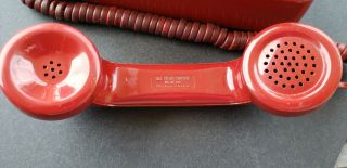 Vintage Antique Rotary Dial Desktop Telephone - RED - Western Electric Equipment 4