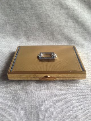 Vintage 1960s Goldtone Compact Case Vgc - 3