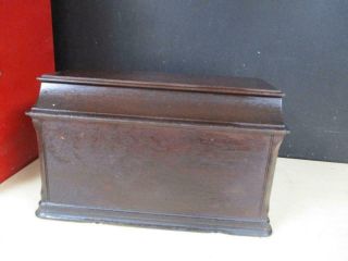 ANTIQUE SINGER SEWING MACHINE WOODEN TOP COVER COFFIN CASE LID 1885 6