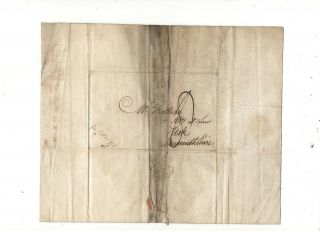 1798 Stampless Folded Letter,  To Monmouthshire,  Uk,  Ref: Injunction