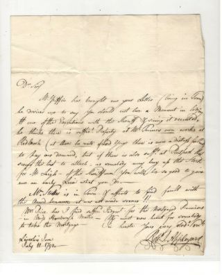 1790 STAMPLESS FOLDED LETTER,  TO MONMOUTHSHIRE,  UK,  REF: SHERIFF 2
