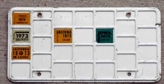 Semi Truck Reciprocity - - Bingo Board License Plate 5 Mixed States Stickers Total