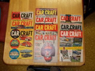 10 Vintage Car Craft Magazines - 1960 - Almost Complete Year - Vg Cond.
