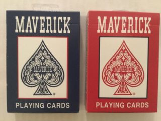 Mavericks - Ohio - Rare (blue & Red 2 - Deck Set) Playing Cards - - Hoyle Vtg