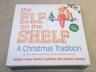 Elf On The Shelf A Christmas Tradition Book & Elf (boy Elf Blue Eyes)