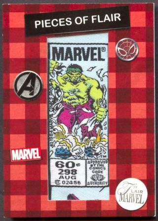 2019 Flair Marvel Piece Of Flair Comic Corner Patch The Incredible Hulk Relic Sp