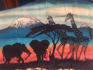 African Elephant Painting Pillow Cover Or Art Decor - - From Tanganyika